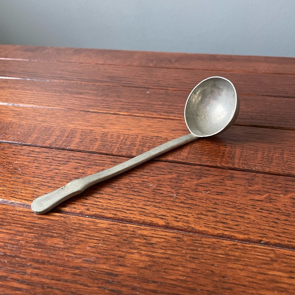 Antique pewter spoon